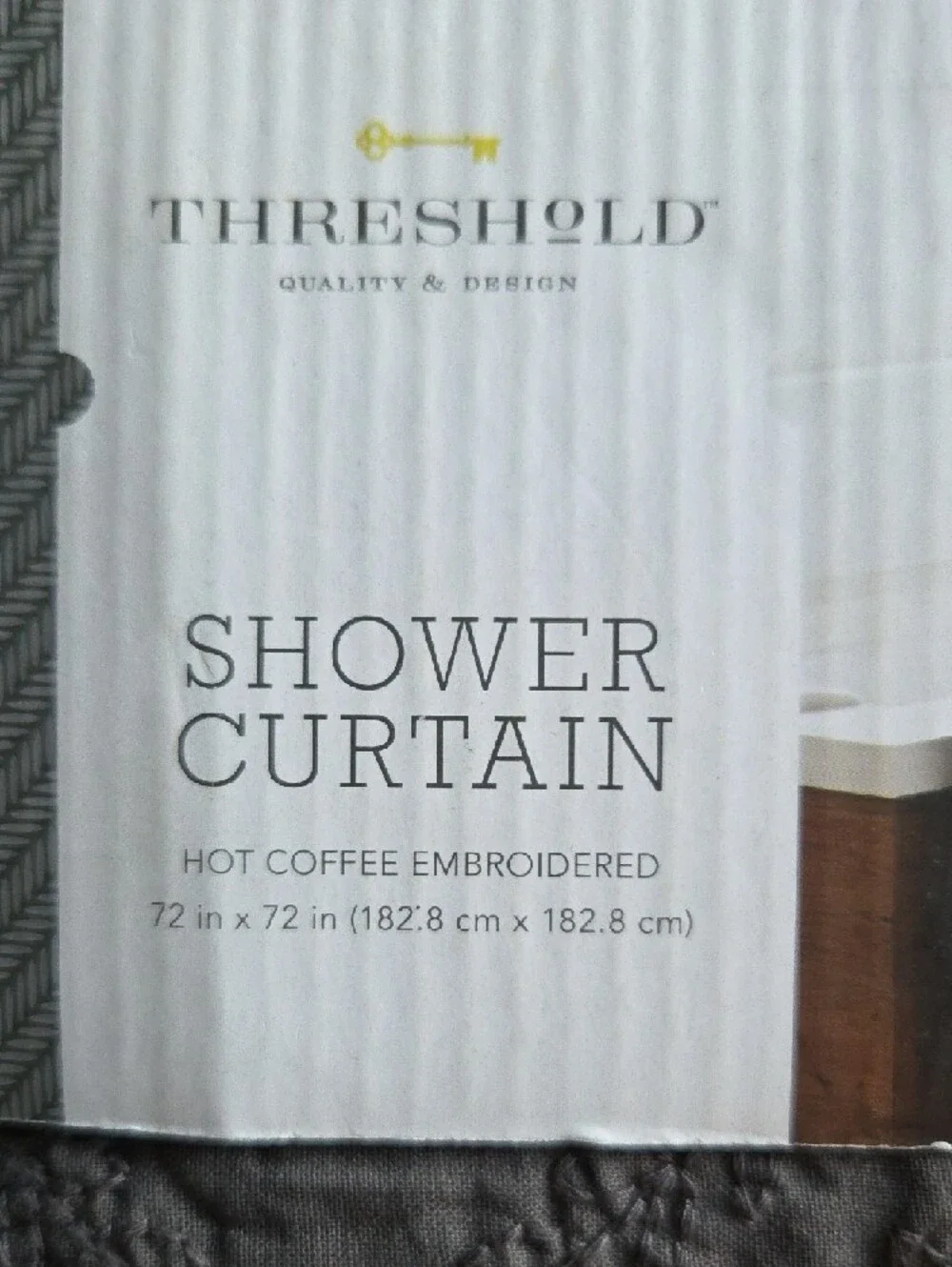 Threshold Charcoal Velvet Blackout Shower Curtain Panel